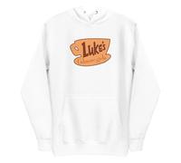 Gilmore Girls Luke's Diner Hoodie - Officially Licensed - White Small