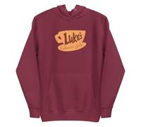 Gilmore Girls Luke's Diner Unisex Marron Hoodie - Officially Licensed Merchandise, Cozy Sweatshirtfor TV Show Fans & Collectors, Size X-Large