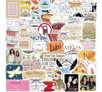 Gilmore Girls' Sticker Set Waterproof Vinyl Funny TV Show Sticker Aesthetic Sticker for Car Laptop Skateboard Bicycle Moped Motorcycle Bicycle Computer Pack of 52