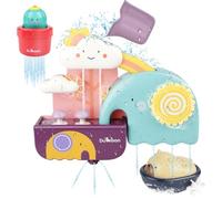 GILOBABY Baby Bath Toys Set - Waterfall Station with Rotating Gears, Swimming Bear & Cactus Growing Toys, Suction Cup Bathtub Toys for Babies 6M+, Toddler Bath Toy for 1 2 3 Year Old Boys & Girls