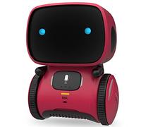 GILOBABY Interactive Smart Robot Toys, Intelligent Robot for Kids, Children Girls Robotic 3 Years Old Up, Touch Control & Voice Control, Dance, Sing, Walk & Playback, Robotic Toys for Kids (Red)