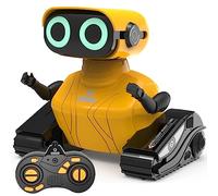 GILOBABY RC Robot Toys - Walking & Dancing Kids Robot Toys Age 3+ for Ages 3 & Up, LED Eyes (Yellow)