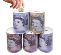 GILORRA 2Pcs Money Box, Sterling Tin That Can't Be Opened, Savings Box for Holiday & Christmas, Piggy Bank, Coin & Cash Container (2Pcs Random Small)