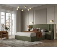 Gilpin Ottoman Bed Frame Double Olive Green Velvet