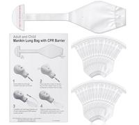 Gilprop 100 Pcs CPR Manikin Lung Bags Replacement Lung Bag Face Shield Lung Bags for Adults Compatible with CPR Prompt Manikin Practice and Training
