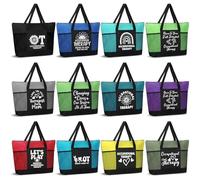 Gilprop 12 Pcs Occupational Therapy Month Team Appreciation Tote Bags with Mesh Pocket for Occupational Therapist Women Thank You Gift Staff Coworkers