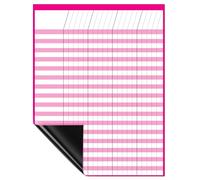 Gilprop 17 x 22 Inch Large Magnetic Dry Erase Incentive Chart Homework Progress Tracking Chart Reward Sticker Charts Teacher School Classroom Attendance Behavior Tracker Chore Responsibility (Pink)