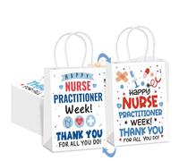Gilprop 24 Pcs Nurse Practitioner W ifts Bags Bulk Double Sided Np Week Thank You Bags Practitioner Nurse Appreciation Gifts for Christmas Nurses Nursing Graduate Student Medical Assistant Present
