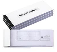 Gilprop 3 Pack 2-Part Booked Deposit Tickets 8 7/8" x 3 3/8" Carbonless White/Yellow 150 Deposit Slips Per Book Icr Scannable Design for Accurate Bank Processing