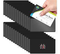 Gilprop 30 Pcs Magnetic Label Holders Pallet Rack 4 x 2.4 Inch Clear Business Card Holders with Magnet File Cabinet Labels Magnet for Metal Shelf Whiteboard Bins Office Gift