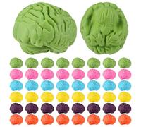 Gilprop 48 Pcs Brain Shaped Erasers Bulk 1 Inch Mini Back to School Erasers Brain Rubber Eraser First Day of School Party Favor Fun Classroom Supplies Cute Novelty Gifts for Students Teacher Colorful