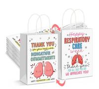 Gilprop 50 Pcs Respiratory Care W ifts Bags Bulk Double Sided Rt Week Thank You Bags Respiratory Therapist Appreciation Gifts for Christmas Lung Therapists Medical Assistant Pulmonologists Present