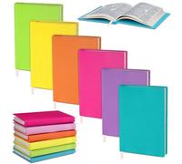 Gilprop 6 Pack Stretchable Book Covers 6-9 Inch Colored Fabric Reusable Book Protector Sleeve for Hardcovers Textbook Protection Supplies(Neon Color)