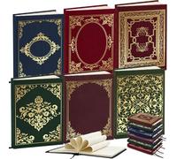 Gilprop 6 Pack Vintage k Cover 9 x 11 in Jumbo Stretchable Book Cover for Most Hardcover Fabric Reusable Washable Protective Covers for Textbooks(Multicolor)