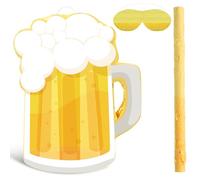 Gilprop Beer Mug Piñata with Stick and Blindfold Cheers Birthday Party Decoration Funny Unique Mexican Party Game for Adults Men Women 30th Bridal Shower Cowboy Beer Bar Decor