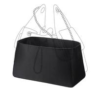 Gilprop Black Silk Purse Organizer Insert for Small 25 Handbag Black Silk Bag Insert Organizer Smooth Bag Storage with Card Slots Water Bottle Holder Preventing Collapse for Luxury Handbag Tote Shaper