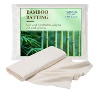 Gilprop Natural Bamboo Batting with Scrim Needle Punched Light Weight Purely Natural for Quilts Craft Wearable Art(72 x 96 Inches)