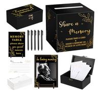 Gilprop Share a Memory Cards Set for Celebration of Life Decoration Memorial Cards for Funeral Share a Memory Keepsake Decor for Funeral Graduation Anniversary Birthday(Elegant)