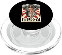 Gilroy Pinup Devil Girl Motorcycle Engine Retro Design PopSockets PopGrip for MagSafe