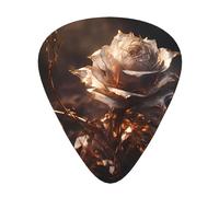 Gilt Rose Stylish and durable guitar picks, three types of thin, medium and heavy guitar picks (12 pieces), suitable for guitar, bass, electric guitar, ukulele,