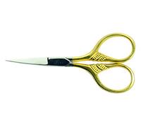 Gilt Swan Embroidery Scissors (9cm/3.5'') - Small Stainless Steel Patterned Scissors for Manual Sewing, Handicraft, DIY & As A General Use Tool