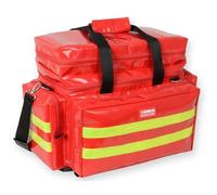 GIMA - Emergency Smart Bag, Red Colour, Polyester, Empty, Trauma, Rescue, Medical, First Aid, Nurse, Paramedic Multi Pocket Bag, 45x28x28 cm