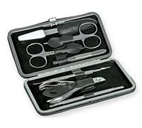 Gima - Podiatry Kit for Professional Pedicure and Manicure, 11 Instruments Made of Stainless Steel, Heart Shaped Case, Blue Color.
