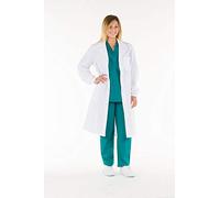Gima - Unisex White Lab Coat, Doctor's Work Wear, Made of 100% High Quality Cotton, EU Size 40, Professional and Stylish Line.