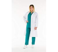 Gima - Women's White Lab Coat, Doctor's Work Wear, Made of 100% High Quality Cotton, EU Size 40, Professional and Stylish Line.