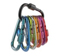 Gimars 10 PCS 6cm Locking Carabiners, Spring-loaded Gate Carabiner Clips, Small Carabiner for Key Chain Camping Fishing Hiking Travelling Backpack