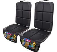 Gimars Car Seat Protector, 2 Pack, Leather Seats Protectors for Child Seats, Isofix Compatible, Waterproof Baby Carseat Cover with Thicker Pad, 2 Mesh Pockets for SUV Sedan Trunk Pet Kids