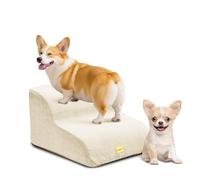 Gimars 2-Step Dog Stairs Beige