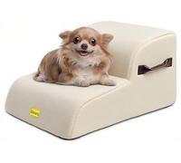 Gimars 2-Step Dog Stairs Beige