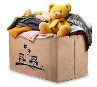 Gimars 25" Collapsible Jute Storage Basket with Handles