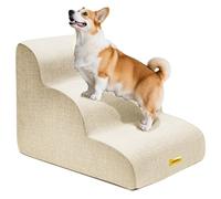 Gimars 3-Step Dog Stairs Beige