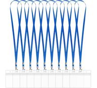 Gimars 51 Pack Blue Lanyards for Neck ID Badges & Keys