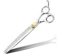 Gimars 8 Inch 54 Teeth Professional Dog Grooming Scissors Heavy Duty 440C Stainless Steel Ergonomic Pet Grooming Scissor for Dogs, Cats and Other Animals