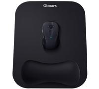 Gimars Mouse Mat Wrist Support, Ergonomic Memory Foam Mousepad, 28x21cm Large Mouse Pad Wrist Rest with Non-Slip Base for Laptop Gaming Office Computer Black
