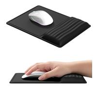 Gimars Mouse Pad with Wrist Rest, Ergonomic Memory Foam Mousepad, Comfortable Wrist Support with Non-Slip Palm for Office, Home, Laptop & Gaming Mouse mat Black