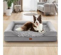 Gimars Orthopedic Thicken Egg Foam Ultra Soft Dog Beds for Large Dog Waterproof High Supportive Bolsters with Easy Clean Removable Washable Pet Beds Cover for Large Medium Small & Aging Dogs