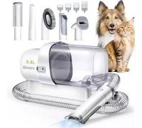 Gimars Pet Vacuum Cleaner with Brush, Ultra Quiet Pet Care Set with 12,000 Pa Super Suction Power, Hair Trimmer for Pets with 5 Care Tools, 2.3 L Capacity, Pet Hair Remover for Dogs Cats