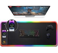 Gimars RGB Gaming Mouse Pad with 15W Wireless Charging, XL Mouse Mat 800x300x4m