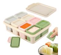 Gimars Silicone Baby Food Freeze Trays with Airtight Lids, Baby Weaning Containers with Organization Box (60ml*8)