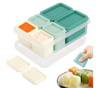 Gimars Silicone Baby Food Freeze Trays with Airtight Lids, Set of 6 50 ml*4 + 115 ml*2 Baby Weaning Containers with Organization Box