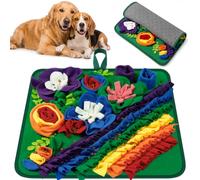 Gimars Snuffle Mat for Dogs Interactive Dog Snuffle Mat Puzzle Toy for Mental Stimulation Anti-Boredom Sniffing Training Non-Slip Fleece Mat 50×50cm for Dogs