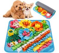 Gimars Snuffle Mat for Dogs Interactive Dog Snuffle Mat Puzzle Toy for Mental Stimulation Anti-Boredom Sniffing Training Non-Slip Fleece Mat 39×39cm for Puppies and Small to Medium Dogs