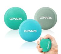 Gimars Stress Balls for Adults, 3 Pack Hand Exercise Gel Stress Balls Anti Stress Squeeze Ball for Anxiety Relief, Grip Strength, Stroke Rehabilitation - Soft, Medium, Hard Gel Core