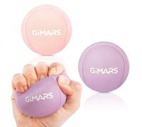 Gimars Stress Balls for Adults, Hand Exercise Gel Stress Balls Anti Stress Squeeze Ball for Hand Therapy, Anxiety Relief, Grip Strength, Stroke Rehabilitation (Pink, Purple)