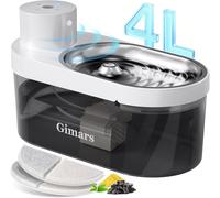 Gimars Ultra Silent BPA Free 4L Wireless Cat Water Fountain for Drinking - 5000