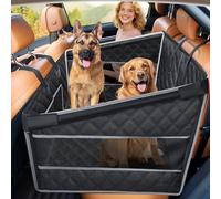Gimars Upgrade Dog Car Seat for Large Medium Size Dogs, Waterproof Back Seat Extender for Pets Hard Bottom, Half Hammock with Non-Slip Base Mesh Window Storage Pocket, Dog seat for Car/SUV/Trucks (XL)